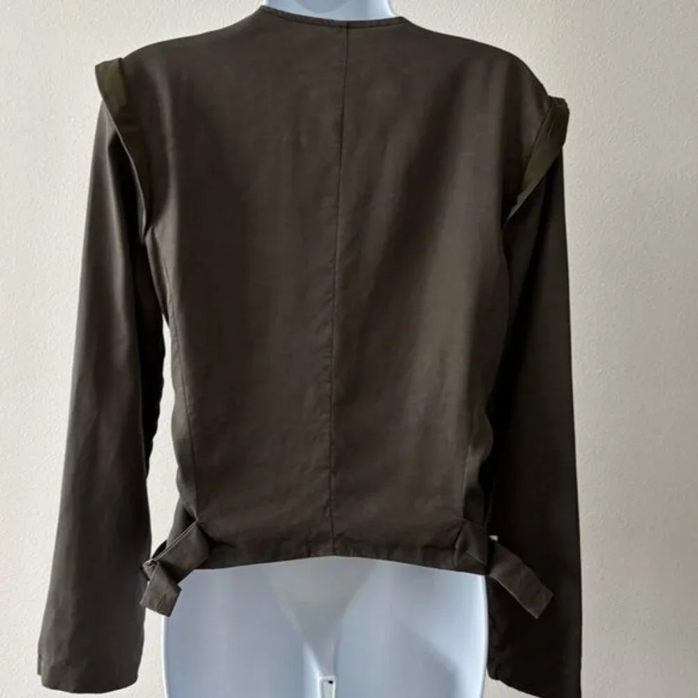 ASTR Jacket Size Small Moto Olive Green Rebellious Grunge Cyber Punk Streetwear - Picture 2 of 12